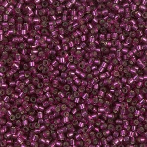 Miyuki Délica 11/0 DB1342 Vieux Rose intérieur Argent 8g