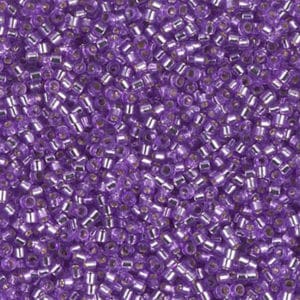 Miyuki Délica 11/0 DB1343 Lavande Intérieur Argent 8g