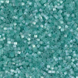 Miyuki Délica 11/0 DB1812 Bleu Cl. Verdâtre Soie Satiné 8g