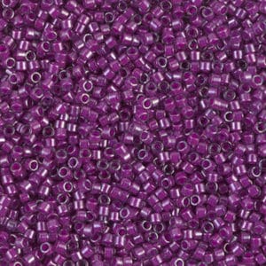 Miyuki Délica 11/0 DB0281 Framboise Lustré intérieur bleu pâle 8g