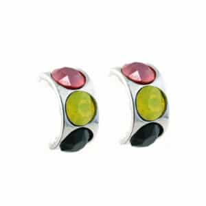 Femme de foot boucles d'oreilles 3 strass