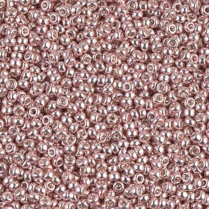 Miyuki Rocailles 11/0 N°1086 Rose Clair Galvanisé 8grs