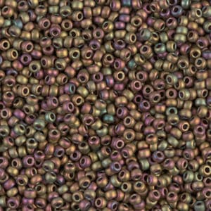 Miyuki Rocailles 11/0 N° 2035 Khaki Multi Galvanisé Mat 8grs