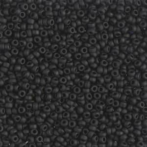 Miyuki Rocailles 11/0 N° 401F Noir Mat 8grs