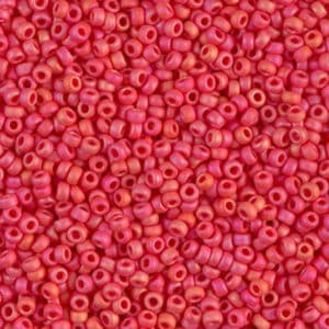 Miyuki Rocailles 11/0 N° 407FR Rouge Multi Opaque Mat 8grs
