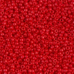 Miyuki Rocailles 11/0 N° 408 Rouge Opaque 8grs