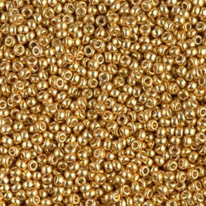 Miyuki Rocailles 11/0 N° 4202 Doré Galvanisé Duracoat 8grs