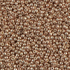 Miyuki Rocailles 11/0 N° 4204 Champagne Galvanisé Duracoat 8grs