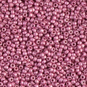 Miyuki Rocailles 11/0 N° 4210F Rose Galvanisé Givré Duracoat 8grs