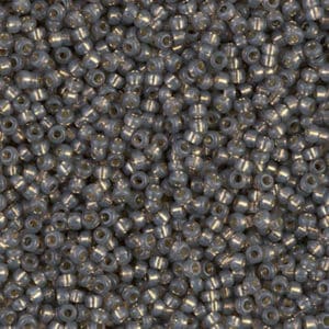 Miyuki Rocailles 11/0 N° 650 Gris Foncé Pâle Intérieur Argent 8grs