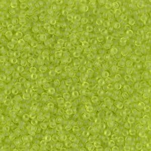 Miyuki Rocailles 15/0 N°143F Light Olivine transparent mat 8 grs