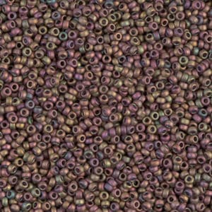 Miyuki Rocailles 15/0 N°2035 Khaki Multi galvanisé Mat 8grs