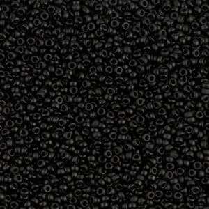 Miyuki Rocailles 15/0 N°401F Noir Mat 8grs