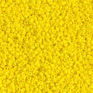 Miyuki Rocailles 15/0 N°404 Jaune Opaque 8grs