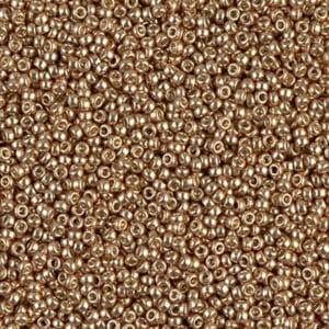 Miyuki Rocailles 15/0 N°4204 Champagne galvanisé Duracoat 8grs