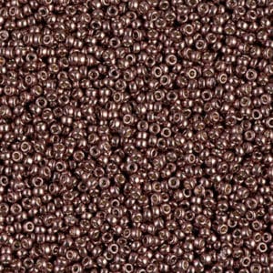 Miyuki Rocailles 15/0 N°4213 Bordeaux Clair galvanisé Duracoat 8grs