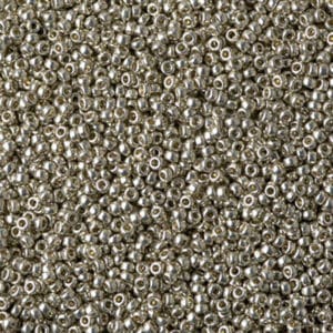 Miyuki Rocailles 15/0 N°4221 Argent Foncé galvanisé 8grs