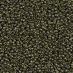 Miyuki Rocailles 15/0 N°459 Olive Métallique 8grs