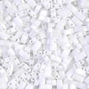 Miyuki Sachet 10g Half Tila 5x2.3x1.9mm Blanc N°402