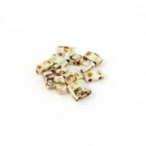 Miyuki Sachet 10g Half Tila 5x2.3x1.9mm Blanc Opaque Picasso N°4512