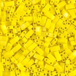 Miyuki Sachet 10g Half Tila 5x2.3x1.9mm Jaune Opaque N°404