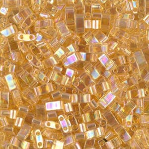 Miyuki Sachet 10g Half Tila 5x2.3x1.9mm Lt Colorado Topaz Transparent AB N°251