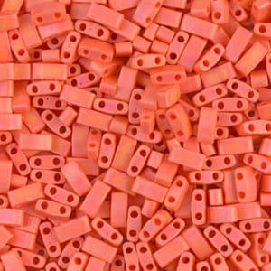 Miyuki Sachet 10g Half Tila 5x2.3x1.9mm Orange Mat Opaque AB N°406FR