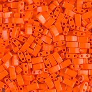 Miyuki Sachet 10g Half Tila 5x2.3x1.9mm Orange Opaque N°406