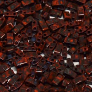 Miyuki Sachet 10g Half Tila 5x2.3x1.9mm Orange Opaque Picasso N°4520
