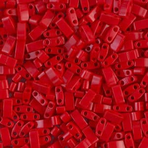 Miyuki Sachet 10g Half Tila 5x2.3x1.9mm Rouge Opaque N°408