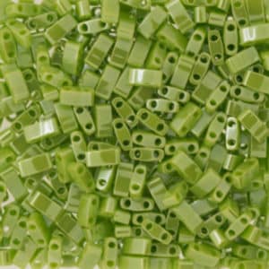 Miyuki Sachet 10g Half Tila 5x2.3x1.9mm Vert Chartreuse Opaque Lustré N°439