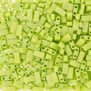 Miyuki Sachet 10g Half Tila 5x2.3x1.9mm Vert Chartreuse Opaque Mat AB N°416FR