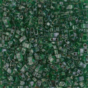 Miyuki Sachet 10g Half Tila 5x2.3x1.9mm Vert Transparent Picasso N°4507