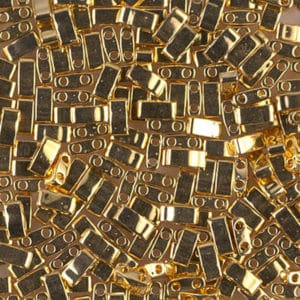 Miyuki Sachet 3g Half Tila 5x2.3x1.9mm Doré plaqué 24ct N°191