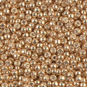 Miyuki Sachet 8g rocailles 8/0 Doré Clair Galvanisé n°4202