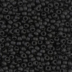 Miyuki Sachet 8g rocailles 8/0 Noir Mat n°401F