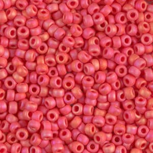 Miyuki Sachet 8g rocailles 8/0 Rouge Multi Mat n°407FR