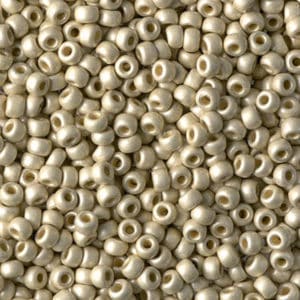 Miyuki Sachet  8g rocailles 8/0 Blanc Galvanisé givré Duracoated n°4201F