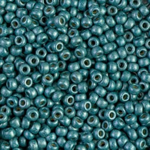 Miyuki Sachet 8g rocailles 8/0 Turquoise Galvanisé givré Duracoated n°4217F