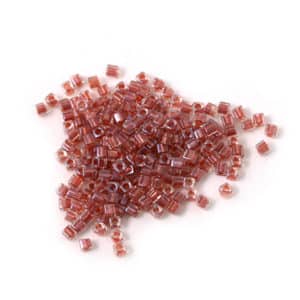 Miyuki cube 1.8mm Crystal intérieur Vieux Rose N°2601 10g