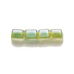 Miyuki cube 4mm C. intérieur vert pomme N°245 10g