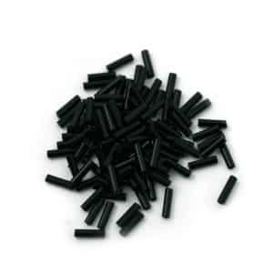 Sachet 10g Bugles 2 inch 6x1.7mm trou rond Noir n°401