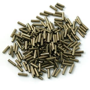 Sachet 10g Bugles 2 inch 6x1.7mm trou rond Bronze Métallique n°457