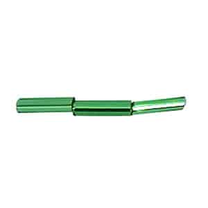 Tube 7grs rocailles ASIE 3" Vert Foncé intérieur argent