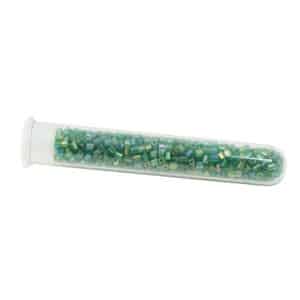 Tube 7grs rocailles ASIE 1" Vert Irisé