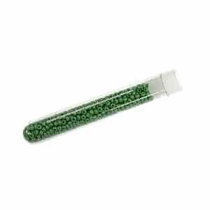 Tube 7grs rocailles EUROPE 9/0 Vert Moyen Nacré