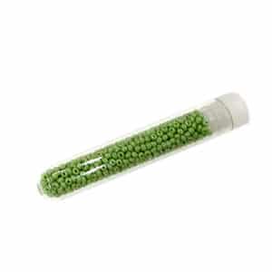 Tube 7grs rocailles EUROPE 9/0 Vert Moyen Nacré