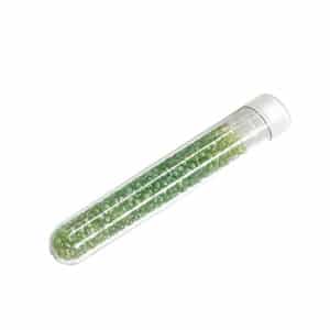 Tube 7grs rocailles EUROPE 9/0 Transparent intérieur vert