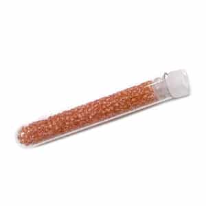 Tube 7grs rocailles EUROPE 9/0 Transparent Interieur orange
