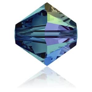 5328 4mm Sach 48 Swarovski toupie Indicolite AB